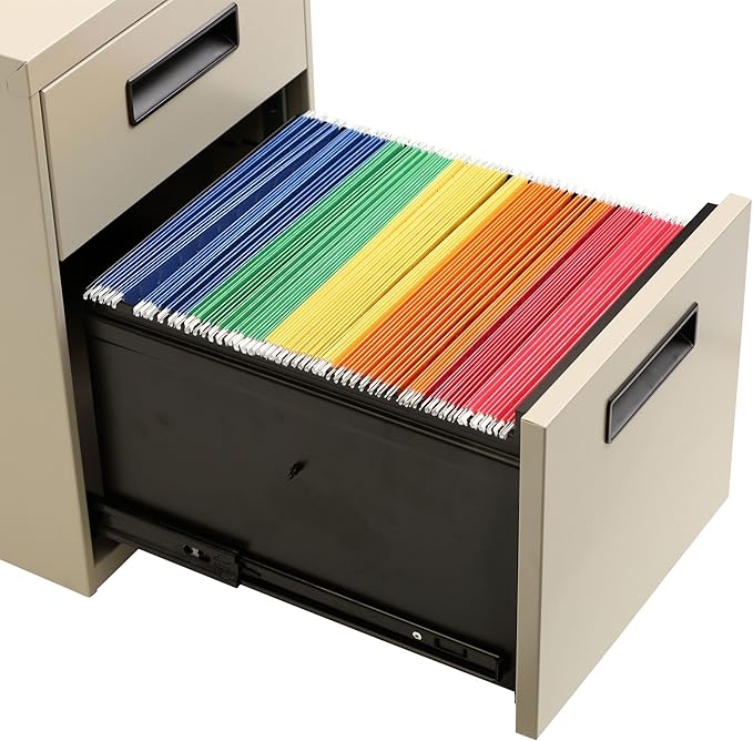 Alera ALE Two-Drawer Metal Pedestal File 14 7/8w x 19 1/8d x 21 3/4h Putty