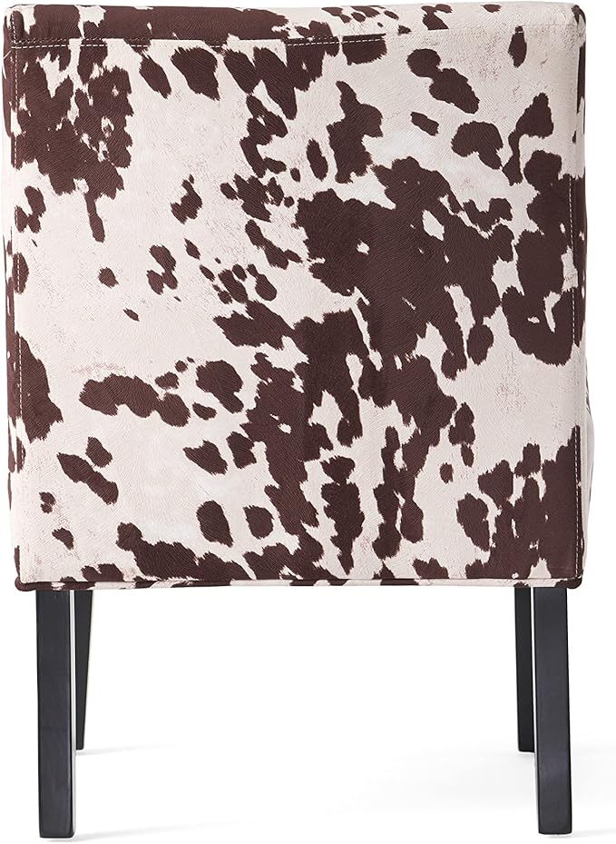 Christopher Knight Home Kassi Fabric Accent Chairs 2-Pcs Set Milk Cow