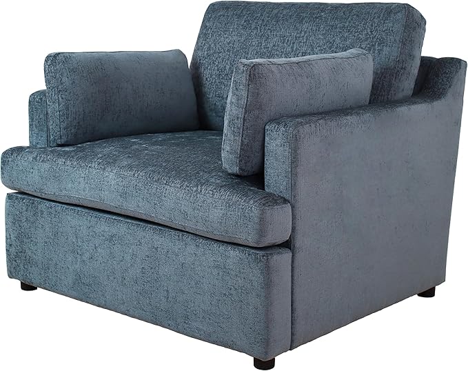 Chenille Oversized Accent Chair with Plush Armrest Cushions | Large Lounge Chair Single Sofa for Living Room Bedroom