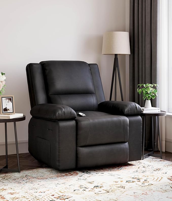 GarveeHome Power Lift Recliner Chair - Heat and Massage Electric Lift Recliner for Elderly &amp Mobility Impaired Adjustable Back and Legs Heavy Duty Lift Chair for Seniors