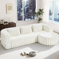 Hobestluk 96 Cloud Sectional Couch Modern Boneless Couch 3 Seater with Oversized Chaise L Shaped Modular Sofa Couches for Living Room Apartment No Assembly Required (Bubble WhiteRight Facing Chaise)