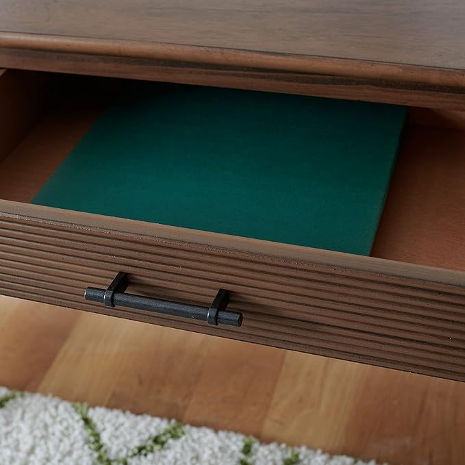 SAFAVIEH Home Collection Layce Brown 2-Drawer Computer Table Office Desk Table