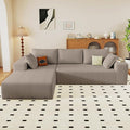 Modular Sectional Sofa Cloud Sectional Couch 96 Comfy Fluffy L-Shaped Couches for Living Room Deep Seat Memory Foam Plush Corduroy Boneless Couch Sectionals No Assembly (CamelLeft-Facing Chaise)