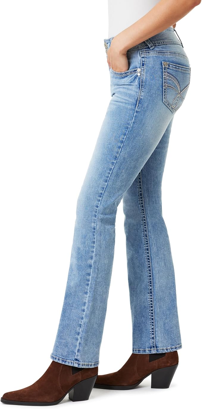 WallFlower Luscious Curvy Bootcut Jeans for Women Mid-Rise Insta Stretch Denim Size-Inclusive Juniors Jeans