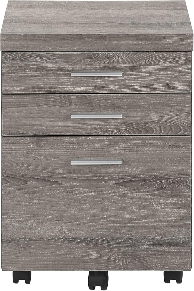 Rolling Mobile File Cabinet with Lock3 Drawer Small Storage Cabinet OrganizerModern Filing Cabinets Under Desk Locking Drawers for Home OfficeTaupe