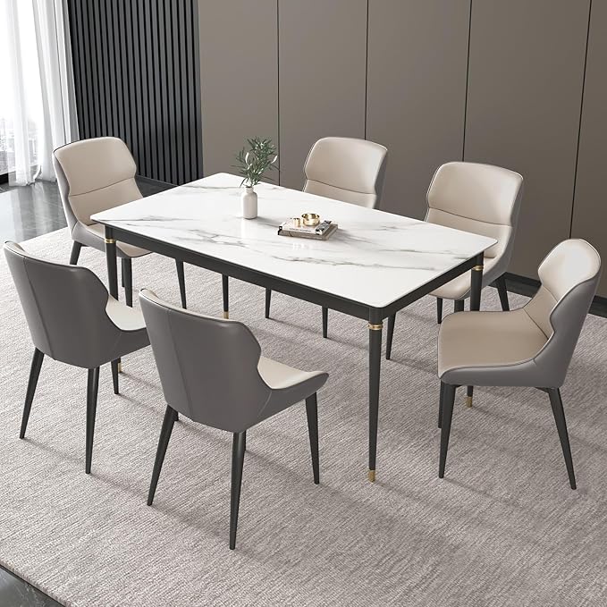 Kitchen Dining Chairs Set of 2 Modern Accent Heavy Duty Desk Chairs with Metal Legs for Home Office Bedroom &amp Living Room