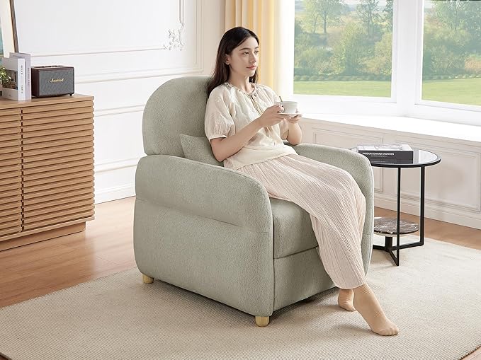 Modern Accent Chairs for Living Room Comfy Chenille Armchairs with Storage Single Reading Chairs for Bedroom Study Room Apartment Tool Free Assembly Grey