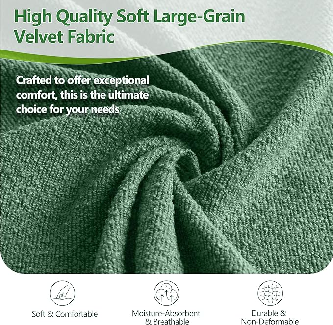 LEVNARY 2-Piece Modular Sectional Sofa All-Foam Compressed Rectangular Couch Set Cloud Sofa Modules for Apartment Small Space Living Room (Green)