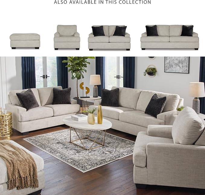 Signature Design by Ashley Vayda Contemporary Loveseat for Living Room Beige