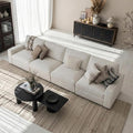 Cloud Couch Sectional 146.5'' Oversized White Modular Cloud Sofa with Storage Ottoman Deep Seating with Washable Covers Cloud Couches for Living Room 4 Seater