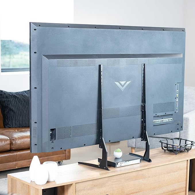 VIVO Universal Tabletop TV Base Stand for 22 to 65 inch LCD Flat Screens Pedestal Replacement Legs VESA Mount with Hardware Included STAND-TV00Y