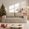 71 Corduroy Loveseat Sofa 3-Seater Cloud Couch Boneless Couch in a Box Comfy Deep Seat Sofa with Memory Foam Pillows and Wide Armrests Modern Small Couches for Small Spaces No Assembly