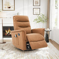Manual Recliner Chair with Two Adjustable Positions Rocking and Swivel Recliner Rocking Recliner Massage Recliner with 8-Point Massage Function and Adjustable Backrest for Living Room (Brown15)
