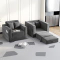 Claiks Convertible Sofa Bed2 in1 Folding Sofa BedArmchair Sleeper Sofa Boneless Corduroy Couch with 2 Pillows Pillows for Living Room BedroomDark Grey