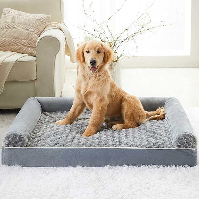 BFPETHOME Dog Beds for Large Dogs Orthopedic Dog Bed for Medium Large DogsBig Waterproof Couch Pet Bed with Removable Washable Cover