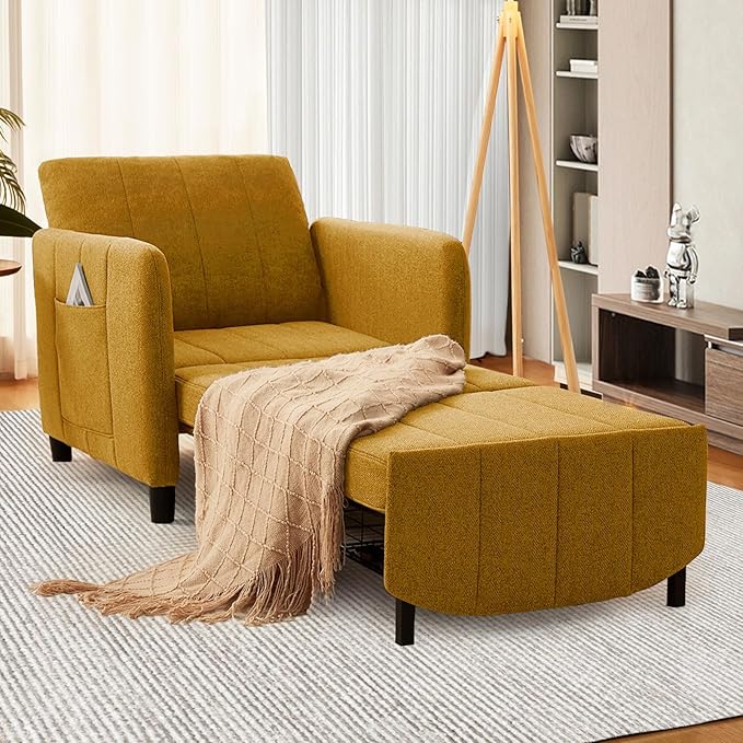 Sleeper Chair 84 Extra Long Convertible Chair Bed Upgraded 3-in-1 to 4-in-1 Pull Out Chair &amp Single Sofa Bed for Adult Sleeping Chairs for Living Room &amp Small Space