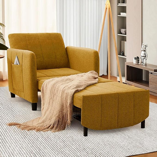 Sleeper Chair 84 Extra Long Convertible Chair Bed Upgraded 3-in-1 to 4-in-1 Pull Out Chair &amp Single Sofa Bed for Adult Sleeping Chairs for Living Room &amp Small Space