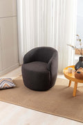 360° Gray Teddy Swivel Accent Chair for Living Room Small Round Swivel Chairs with Metal Base for BedroomBarrel Chairs for Bedroom Corner Or Small Spaces Cozy (Gray)