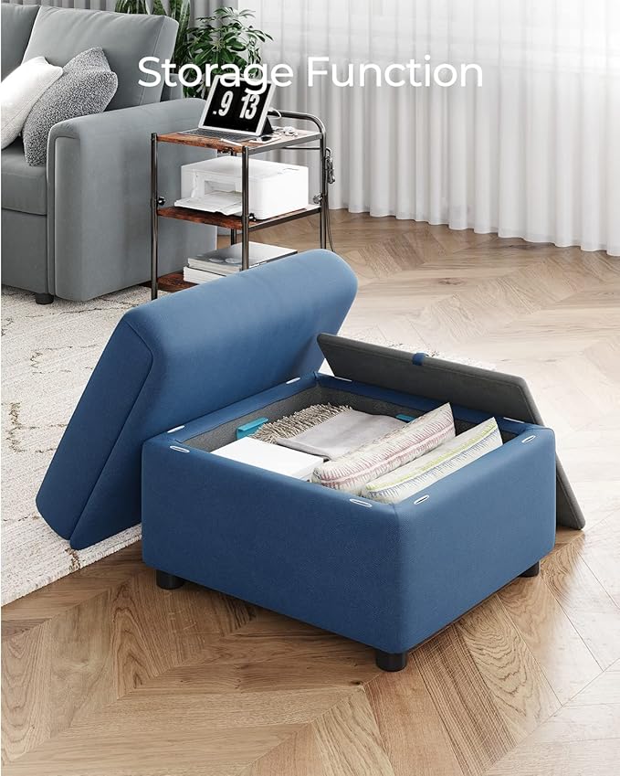 LINSY HOME Modular Sectional Sofa with Storage Washable Sectional Couch Covers Changeable Couch Ottoman to Extend Your Sofa Blue