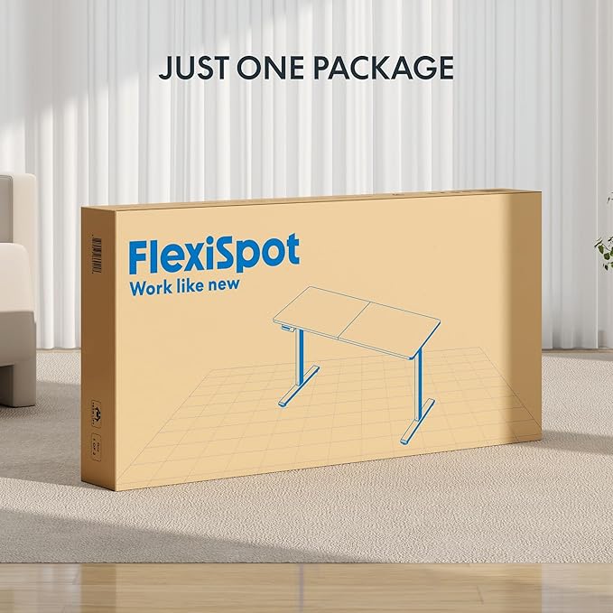 FLEXISPOT 63x24 Inch Electric Height Adjustable Standing Desk for Home &amp Office Splice Board Desk for Computer Workstation Study or Creative Setup White