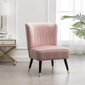 Elon Contemporary Velvet Upholstered Accent Chair Pink