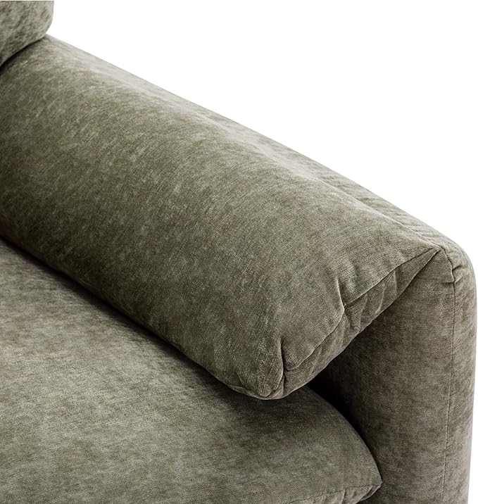 Modern Style Chenille Oversized Armchair Accent Chair Single Sofa Lounge Chair 38.6'' W for Living Room BedroomMatcha Green (Matcha Green@Chenille-1)