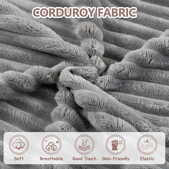 51” Oversized Boneless Chair with Ottoman Big Comfy Accent Chair with Ottoman for Living Room Cloud Chaise Lounge Chair Indoor Plush Pillows|Corduroy (Grey)