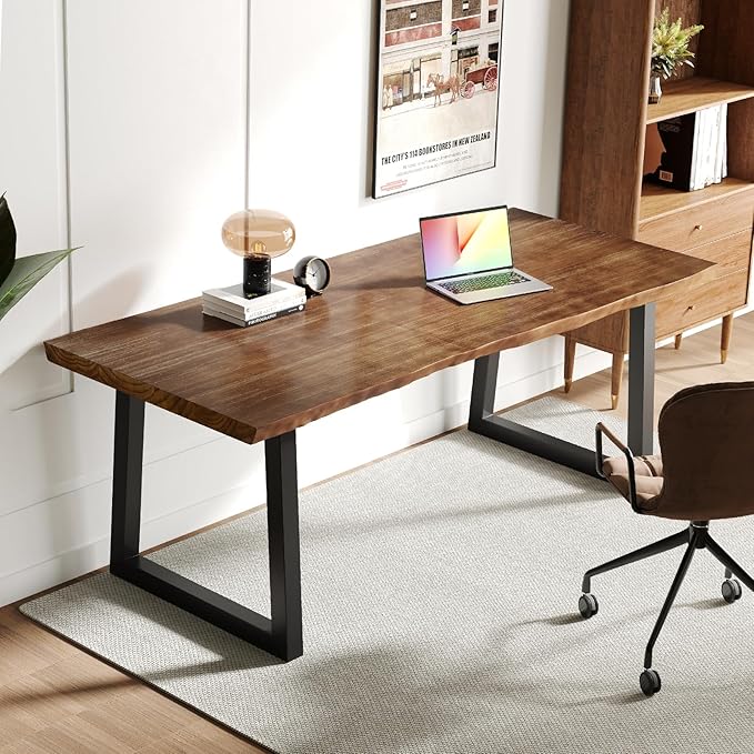 55inch Solid Wood Computer Desk Large Office Desk Home Simple Modern Long Desk Study Writing Desk Dining Table for Home Office