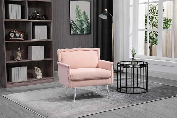 Accent ChairLiving Room Chair Leisure Single Sofa with Acrylic feet