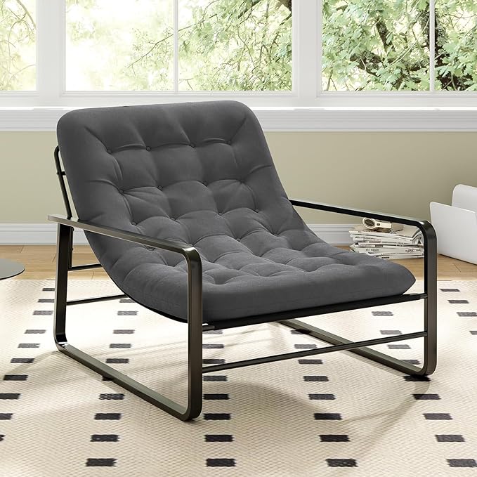 Soohow Accent Chair Sherpa Arm Chair for Living Room Mid Century Modern Accent Chairs Boucle Reading Bedroom Chair