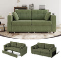 67 Small Loveseat Couch with Storage USB Charging and Cup Holder Space Saving Furniture Modern Chenille Love Seat Sofa Small Couches for Small Spaces Bedroom Apartment Olive Green