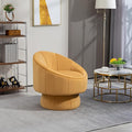 Mid Century Modern Accent Chair with Wood e Upholstered Swivel Chair for Living Room Chairs with Waist Cushion Reading Armchair for Bedroom Sunroom