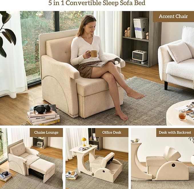 SofaSingle Sofa &ampOffice Desk Designed for Living Rooms Studies and loungesIt can be Seamlessly Converted into an a Sofa Bed with a Single ClickOffer Gentle and Comfortable Support