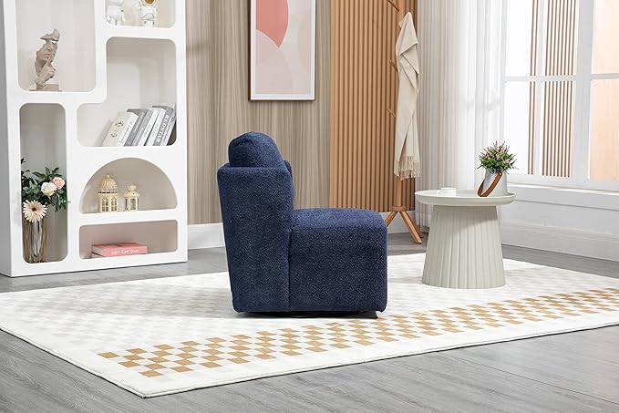 Swivel Barrel Chair Comfy Round Accent Sofa Chair for Living Room 360 Degree Swivel Barrel Club Chair Leisure Arm Chair for Nursery Hotel Bedroom Office Lounge