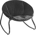Urban Lifestyle Micromink Rocking Saucer Chair Black