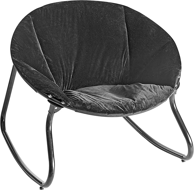 Urban Lifestyle Micromink Rocking Saucer Chair Black