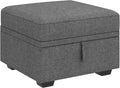 HONBAY Storage Ottoman Module for Sectional Sleeper Sofa with Pull Out Bed Movable Footrest Ottoman for Modular Couch Dark Grey
