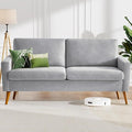 WEUP 68 Loveseat Sofa Light Gray Fabric Couch Mid Century Modern Loveseat Couches for Living Room Light Gray