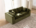 83 Cloud Loveseat Sofa Modular Sectional Sofa for Living Room Bedroom and Small Space Boneless Design No Assembly Required Olive Green