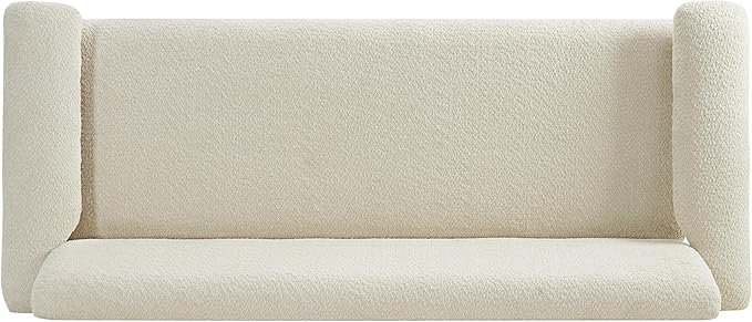 Christopher Knight Home Vincenzo 72.8 Loveseat Large Couch Chair Berber Fleece Sofa Upholstered Loveseat Soft Pillow Armchair Rubberwood Legs Couch Reading Sofa for Living Room Home Rest Beige
