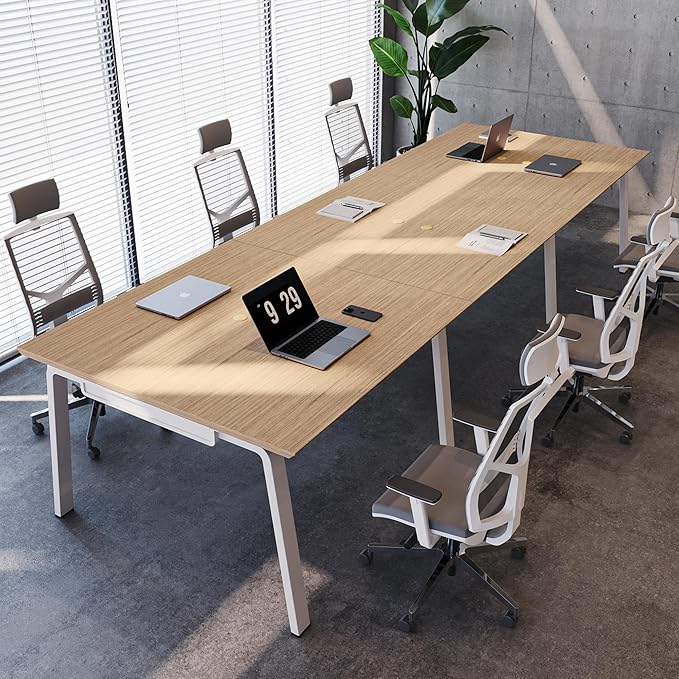 Modular Computer Office Desk Modern Style Small Study Writing Workstation Table for Home &amp Business 2 Person Extension