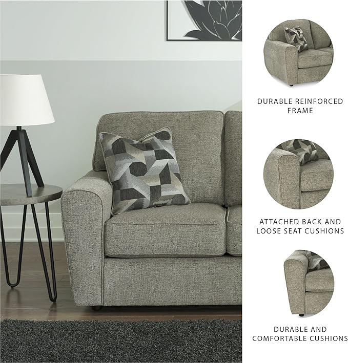 Signature Design by Ashley Cascilla Casual Loveseat Light Gray