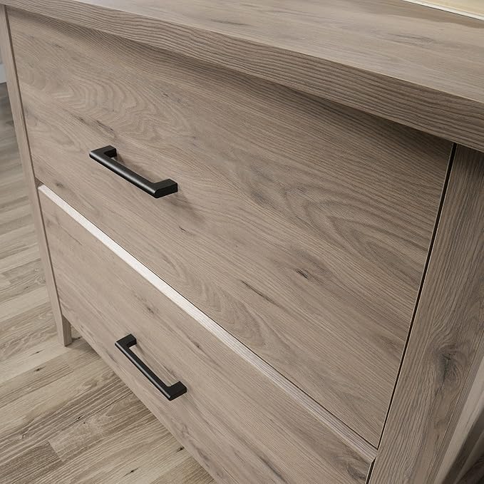 2 Drawer Small File Cabinet with Lock Modern Furniture Under Desk Locking Storage Drawers Organizer Engineered Wood Filing Cabinets for Home OfficeBrown