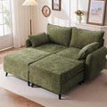 73'' Loveseat Sofa with All Seats Storage Modular Sectional Couch with Movable OttomanOversized Comfy Couch 7.8'' Thick Cushion24.5'' Deep Seatfor Living RoomBedroomApartmentVeletGreen