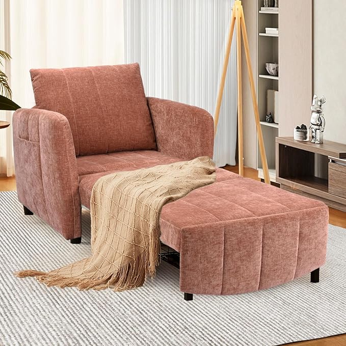 Sleeper Chair 84 Extra Long Convertible Chair Bed Upgraded 3-in-1 to 4-in-1 Pull Out Chair &amp Single Sofa Bed for Adult Sleeping Chairs for Living Room &amp Small Space