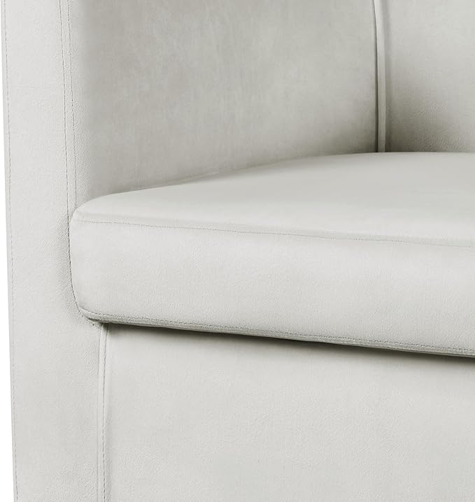 Topeakmart Elegant Style Club Accent Upholstered Velvet Reading Chair for Living Room Reception Room Bedroom Beige