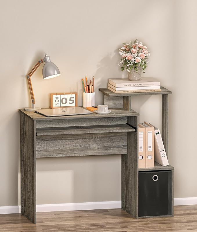 Working Desk with Keyboard Drawer Small Study Desk for Bedroom Home Workstation for Writing Working Studying