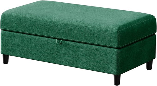 Shintenchi Modern Rectangular Ottoman with Storage Storage Ottoman for Sectional Sofa Extra Sofa Seats Couch for Living Room