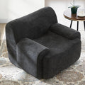 Boneless Chair 42 W Oversized Single Sofa Chair for Living Room Chenille Cloud Comfy Chairs Foam Couch Armchair for Bedroom Apartment Office. Reading No Assembly(Black)