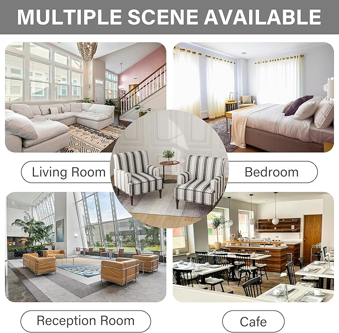 UIXE Stripe Accent Chairs Set of 2 Living Room Arm Chair Modern Nailhead Trim Club Armchair Comfy Upholstered Sofa Lounge Seat Reading Seat Bedroom Side Seating for Home Office Black